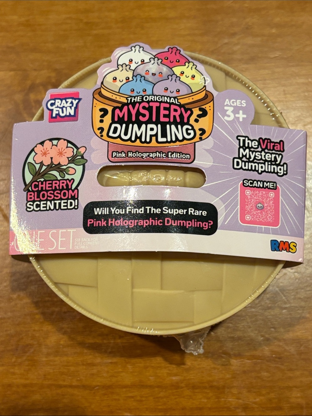 NEW RMS MYSTERY DUMPLING  PINK HOLOGRAPHIC EDITION VIRAL SQUISHY SENSORY SCENTED